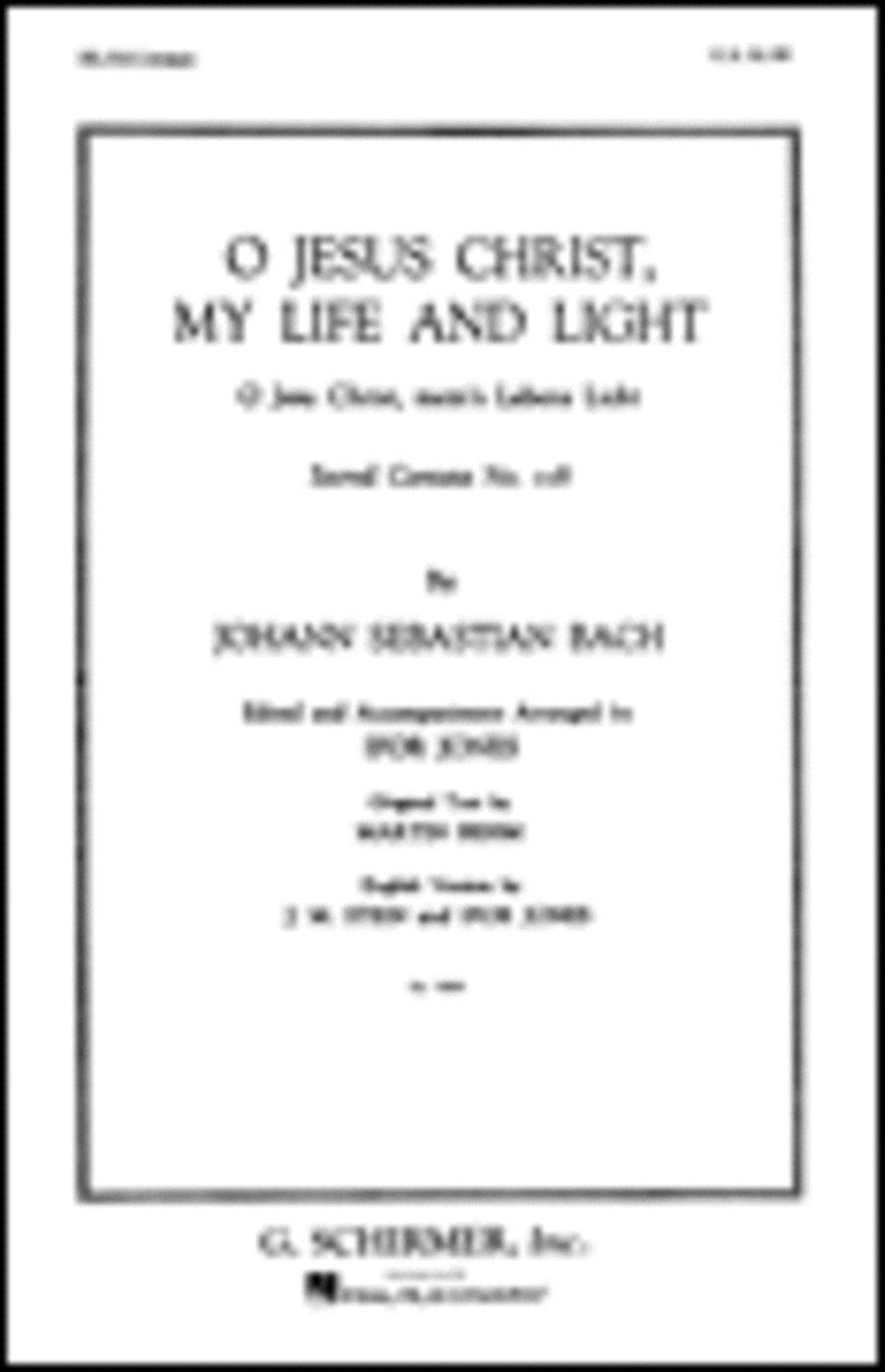 Book cover for Cantata No. 118: O Jesu Christ, mein Lebens Licht