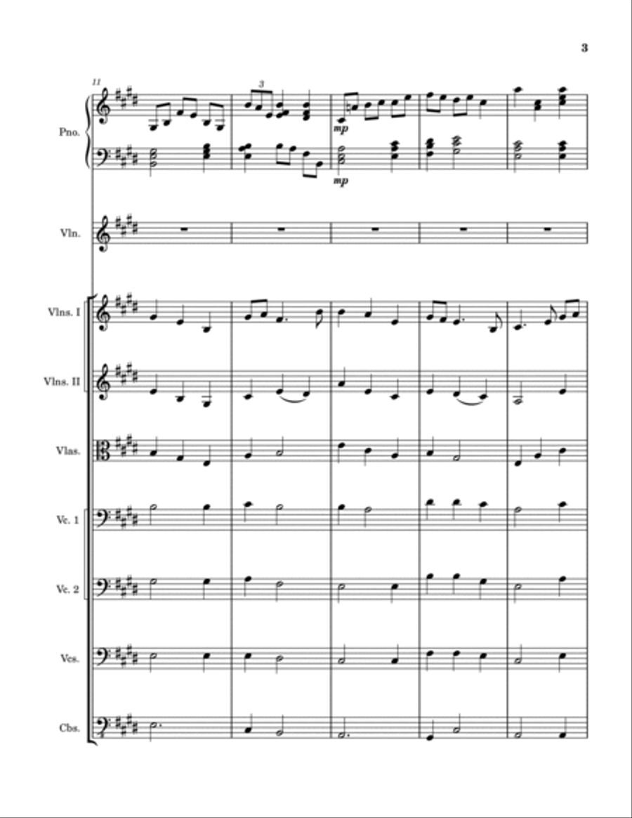 Sunset Ballad Chamber Music scores gallery preview page 3