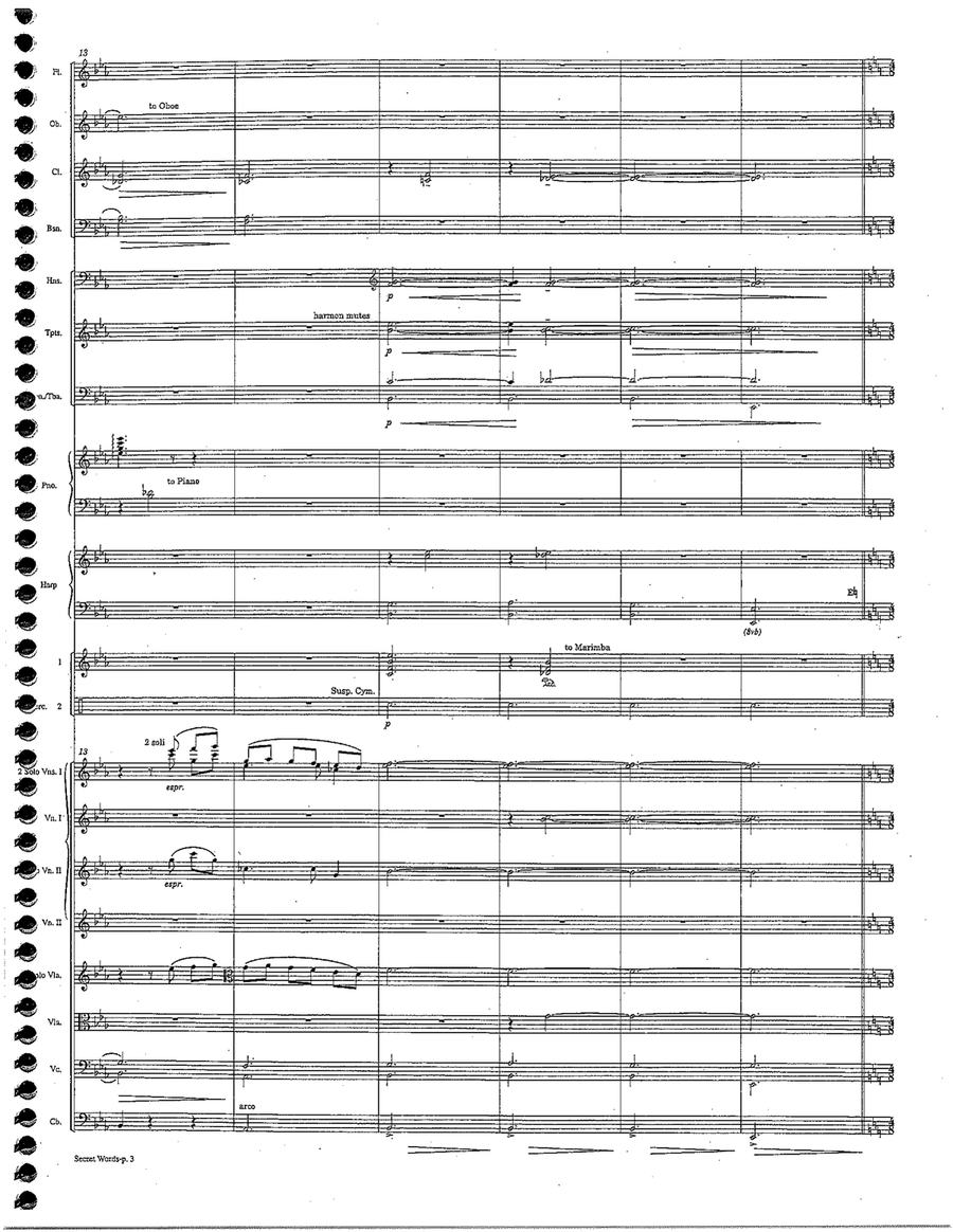 Secret Words - A Suite of Songs Large Ensemble scores gallery preview page 5