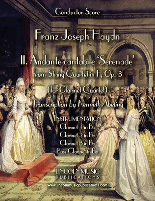 Book cover for Haydn - “Serenade” (for Clarinet Quartet)