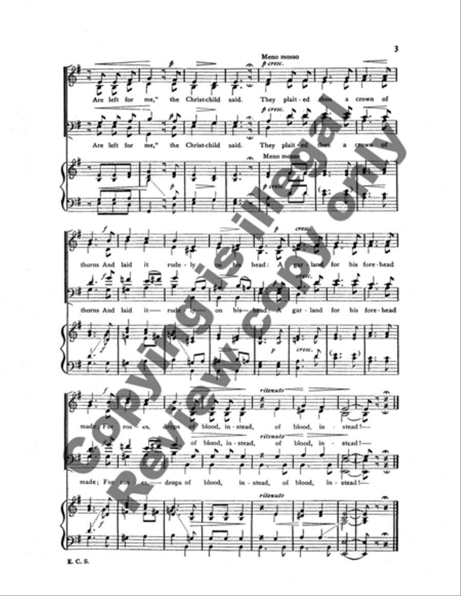 A Legend (Christ, When a Child) 4-Part scores gallery preview page 6
