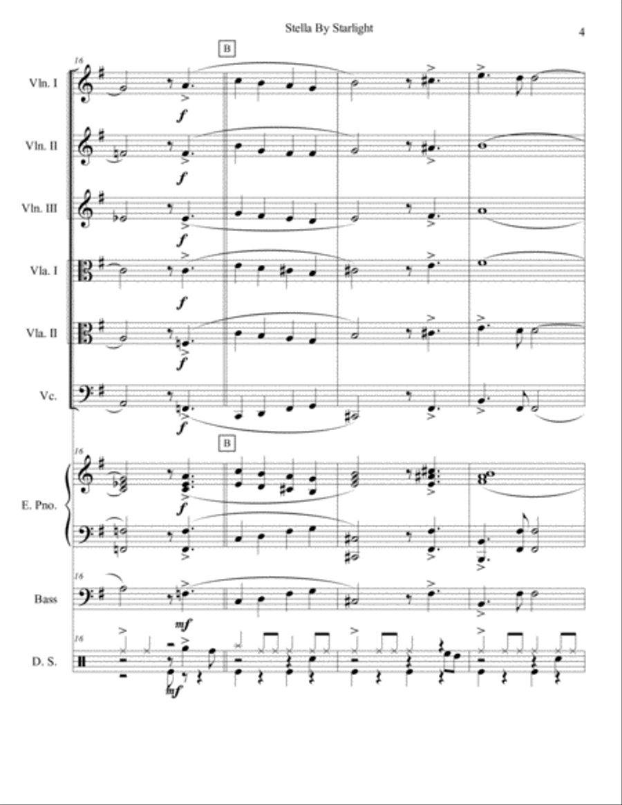 Stella By Starlight Set of Parts scores gallery preview page 4