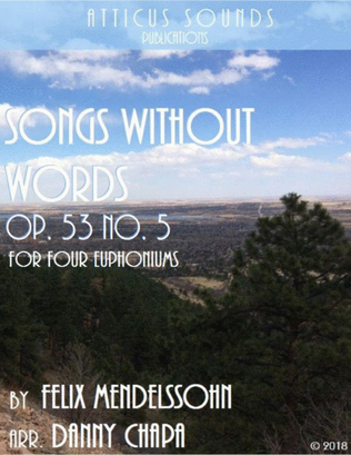 Book cover for Song Without Words, Op 53 No. 5 ("Song of Triumph" or "Volkslied")