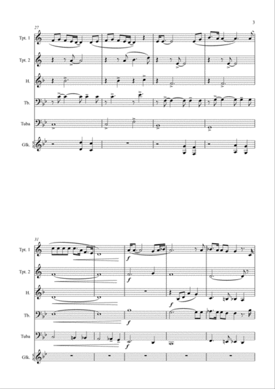 Bohemian Rhapsody Brass Ensemble scores gallery preview page 3