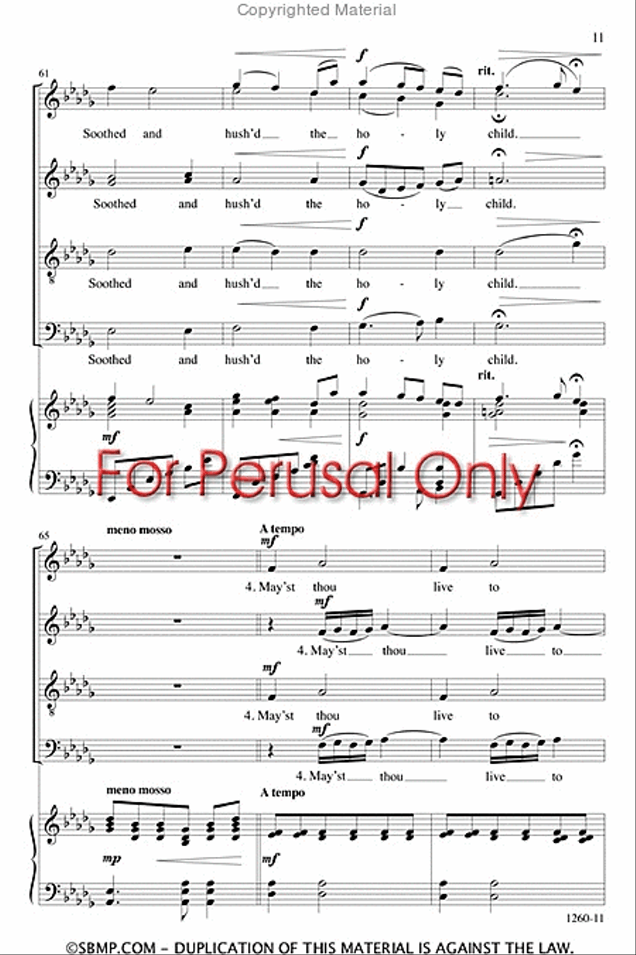 Cradle Hymn - SATB Octavo 4-Part scores gallery preview page 10