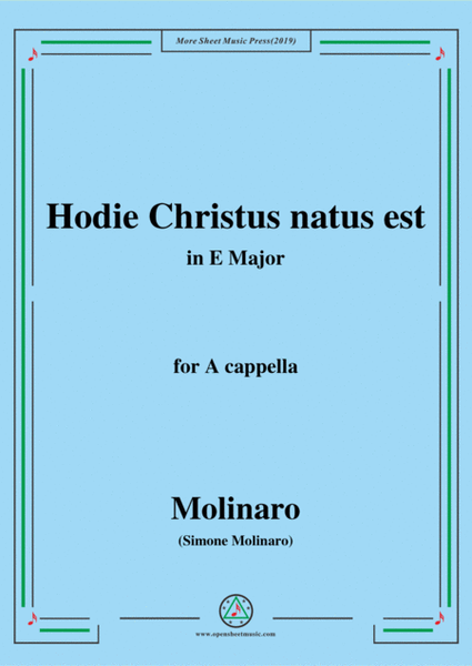 Molinaro-Hodie Christus natus est,in E Major,for A cappella image number null