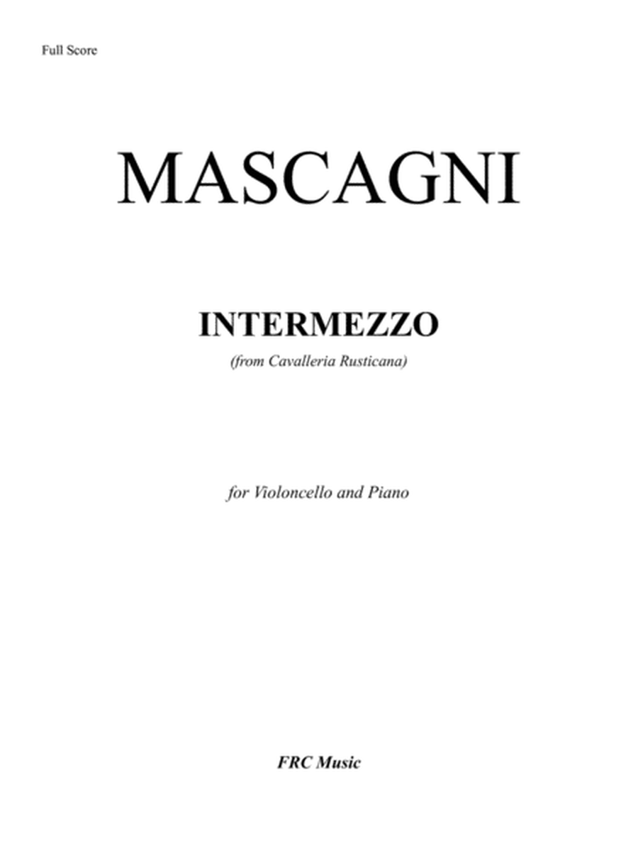 Intermezzo (from Cavalleria rusticana) for Violoncello and Piano image number null