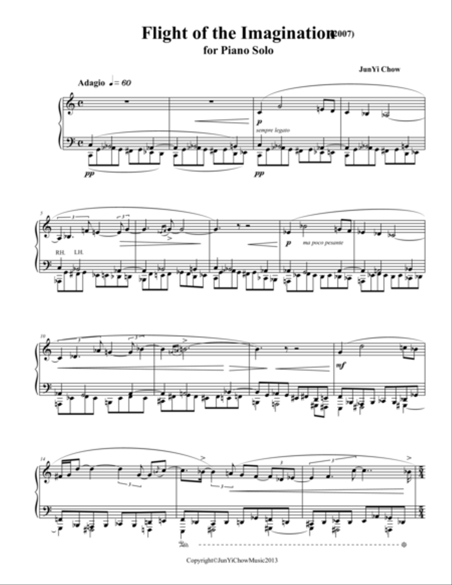 The Flight of Imagination Piano Solo scores gallery preview page 1