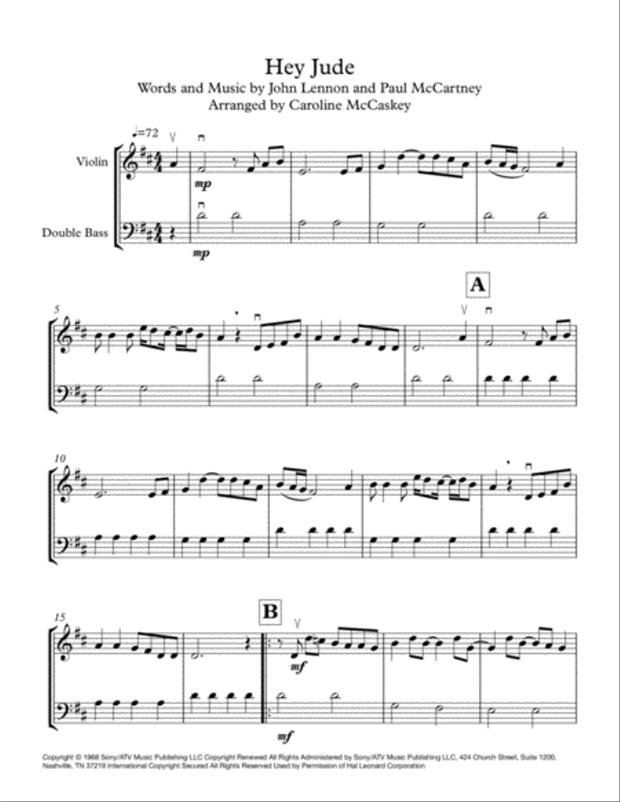 Hey Jude Hey Jude String Duet scores gallery preview page 2
