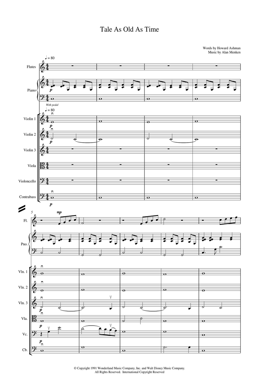 Beauty And The Beast Beauty And The Beast String Orchestra scores gallery preview page 3