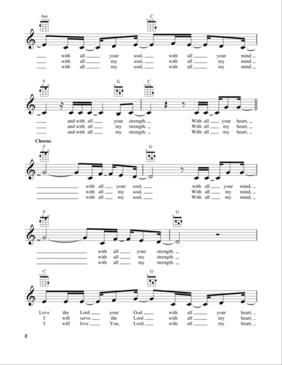Love The Lord Love The Lord Ukulele scores gallery preview page 2