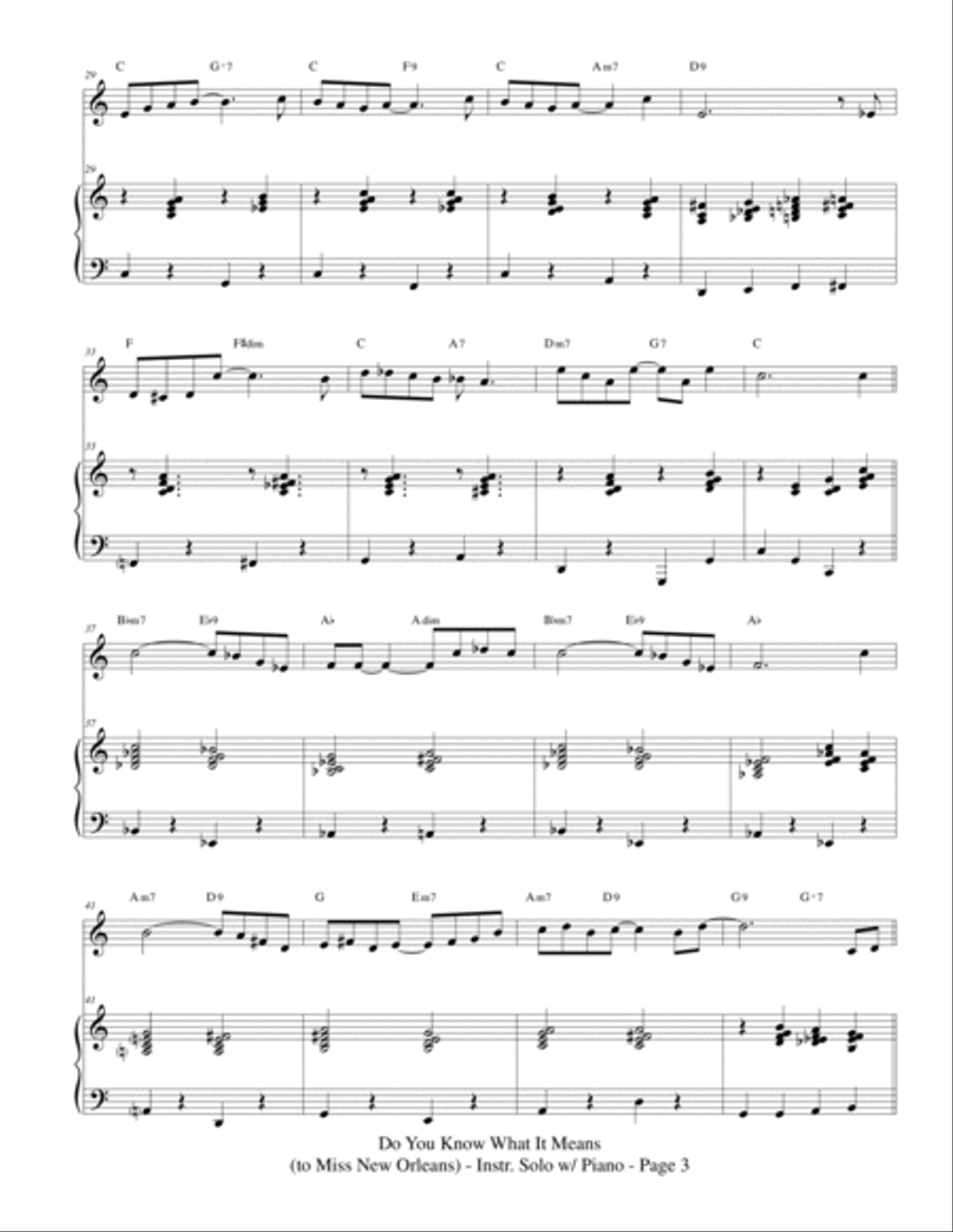 Do You Know What It Means To Miss New Orleans Piano scores gallery preview page 5