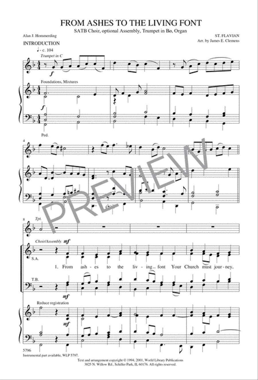 From Ashes to the Living Font 4-Part scores gallery preview page 3