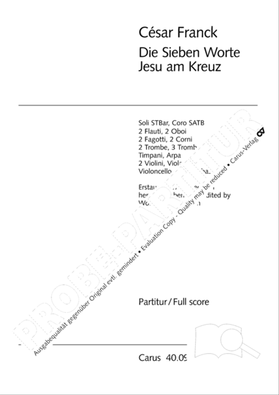 The Seven Words (Die Sieben Worte) 4-Part scores gallery preview page 2