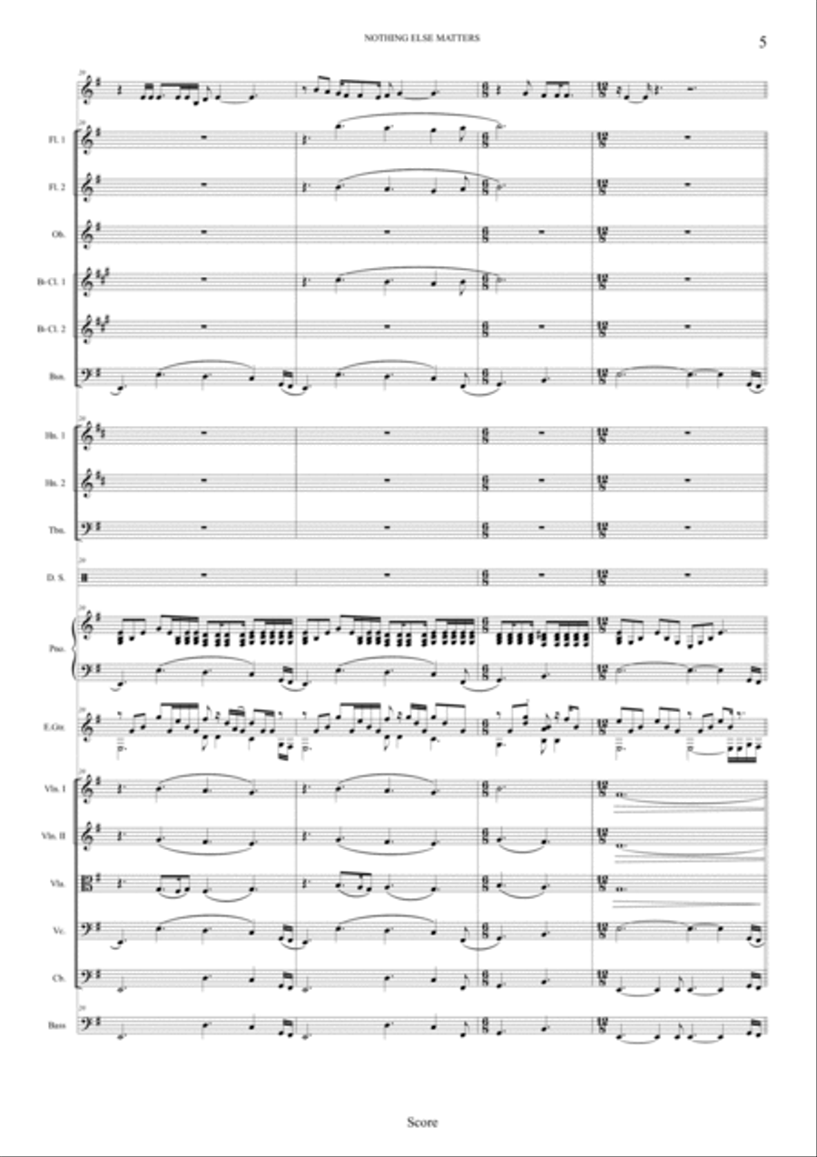 Nothing Else Matters Full Orchestra scores gallery preview page 5