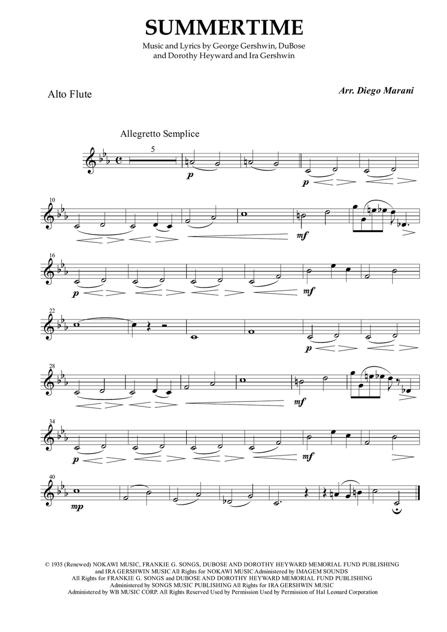 Summertime Woodwind Quartet scores gallery preview page 3