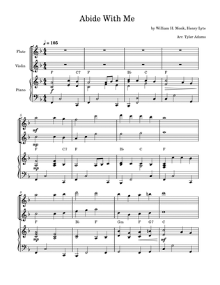 Abide With Me (Flute and Violin Duet with Piano)