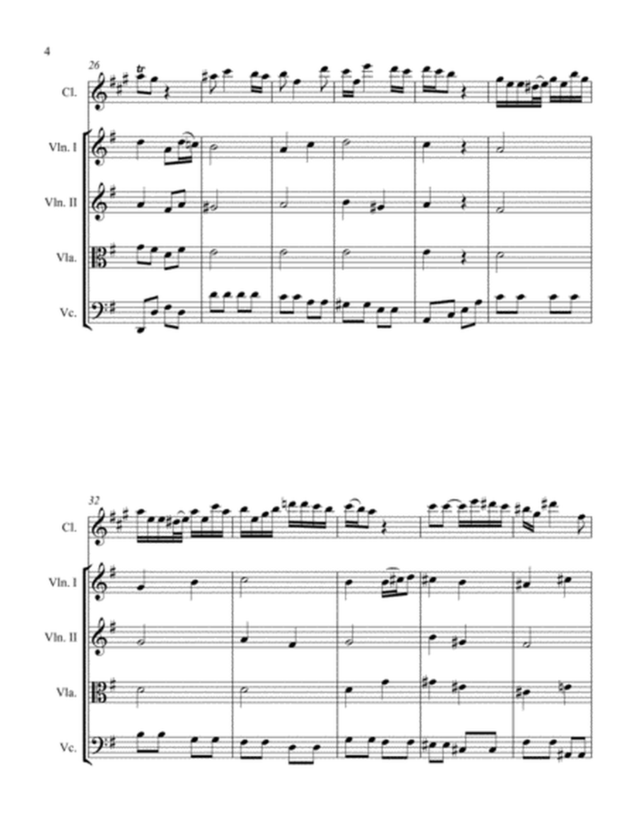Sonata in E Minor for Clarinet and String Quartet II. Allegro