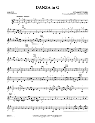 Danza In G - Violin 3 (Viola Treble Clef)