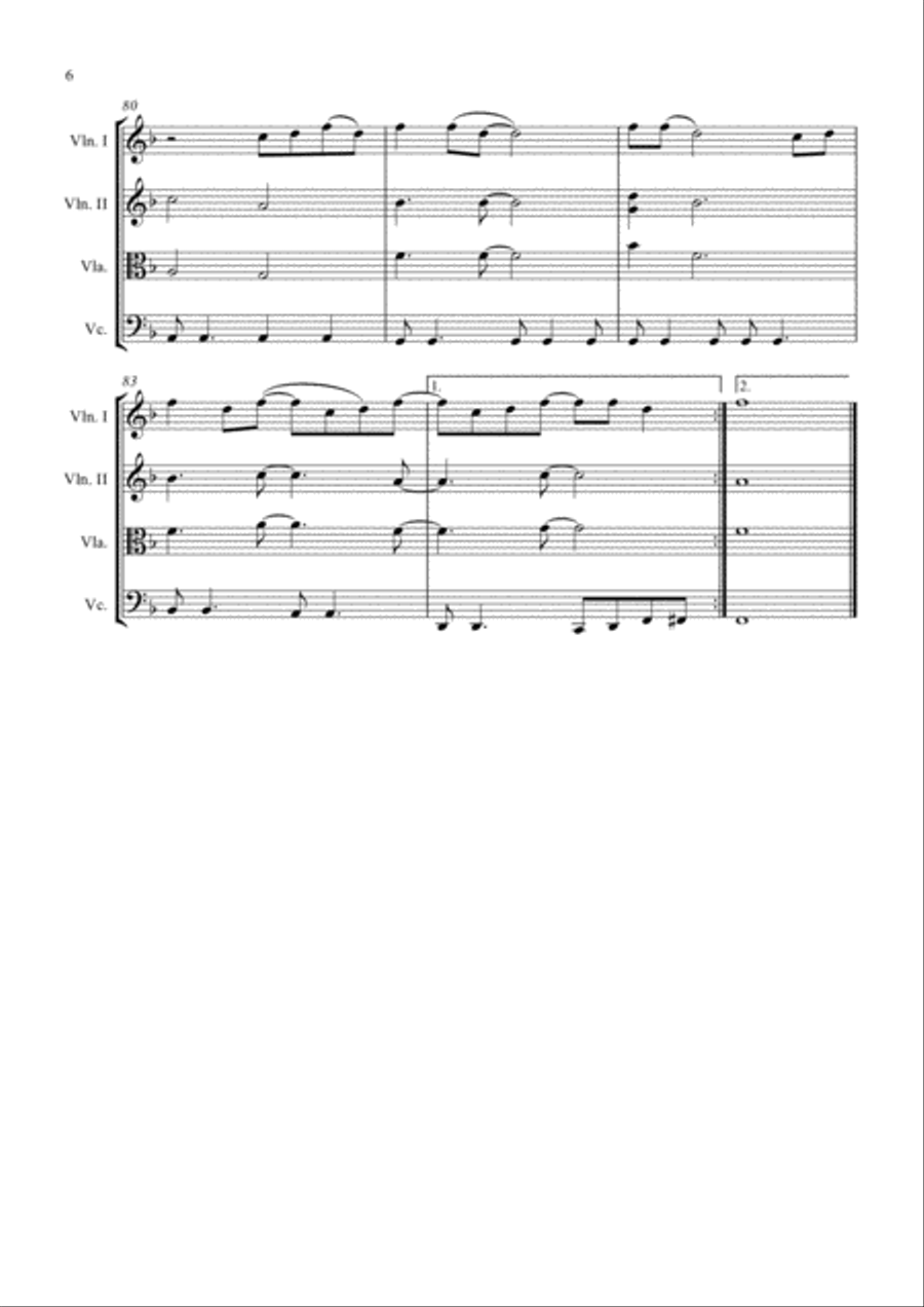 Let's Stay Together String Quartet scores gallery preview page 6