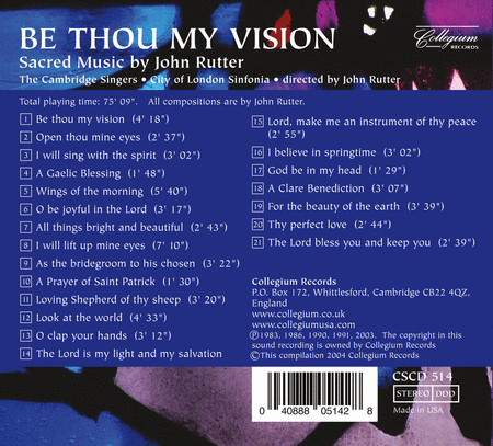 Be Thou My Vision: Sacred Musi