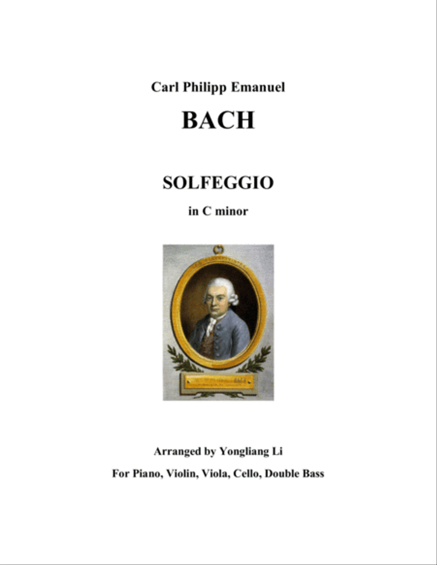 C.P.E.Bach-Solfeggio in C minor Ensemble (Sextet) Chamber Orchestra scores gallery preview page 1