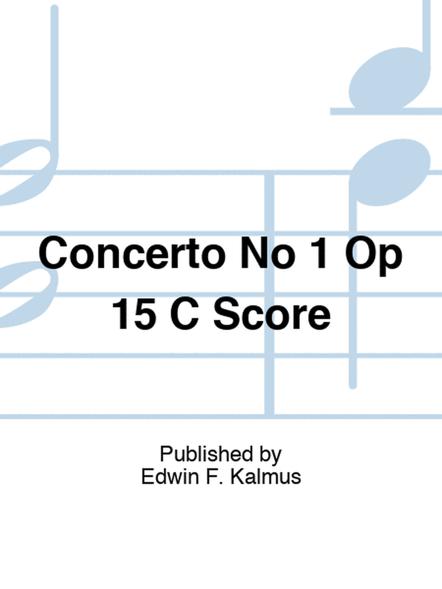 Concerto No 1 Op 15 C Score