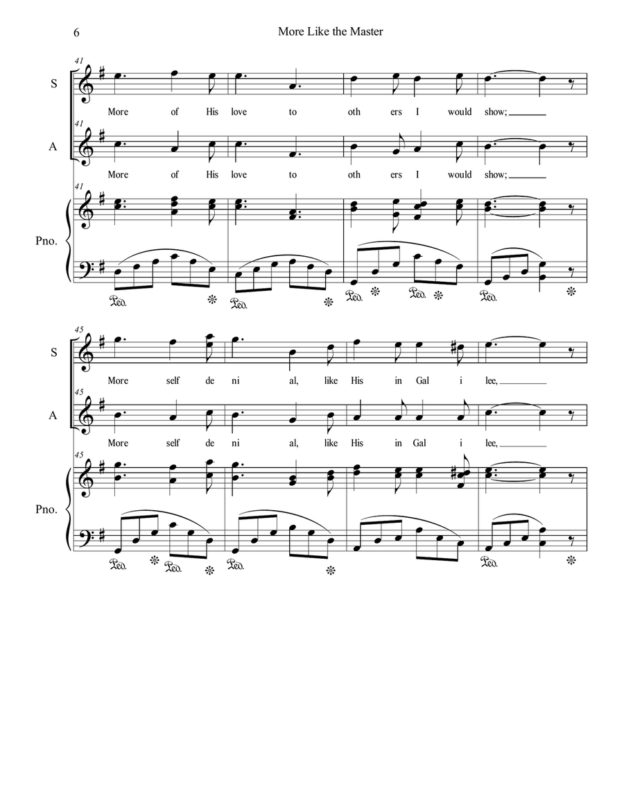 More Like the Master Alto Voice scores gallery preview page 6