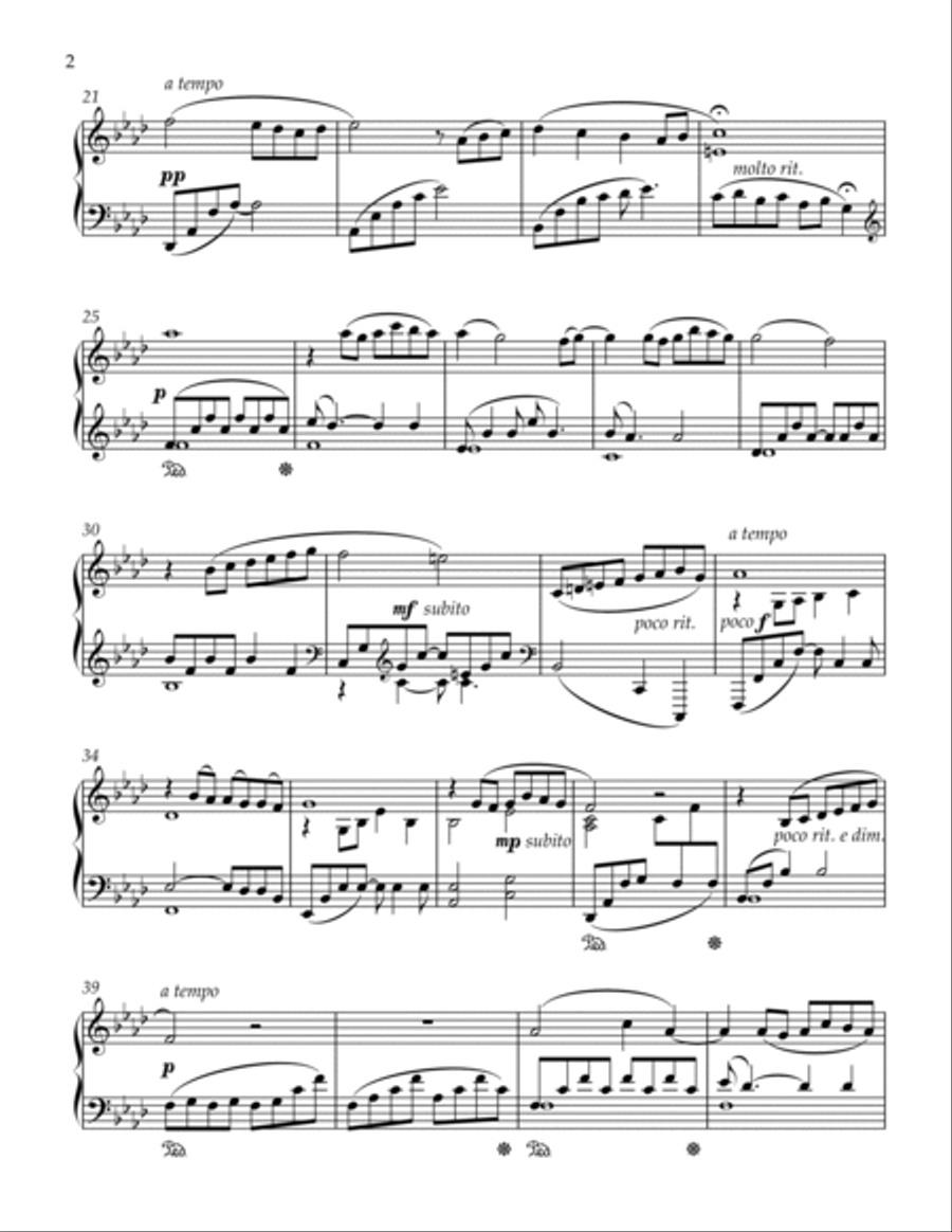 Waiting at my Window Piano Solo scores gallery preview page 2