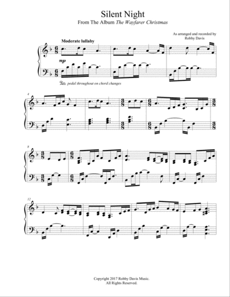 Silent Night Silent Night Piano Solo scores gallery preview page 1