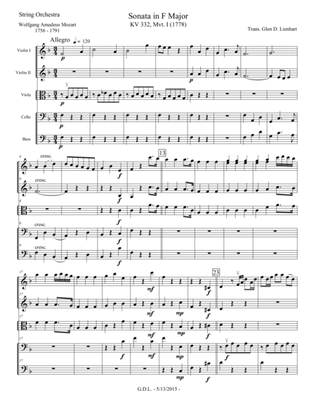 Sonata in F Major no. 332