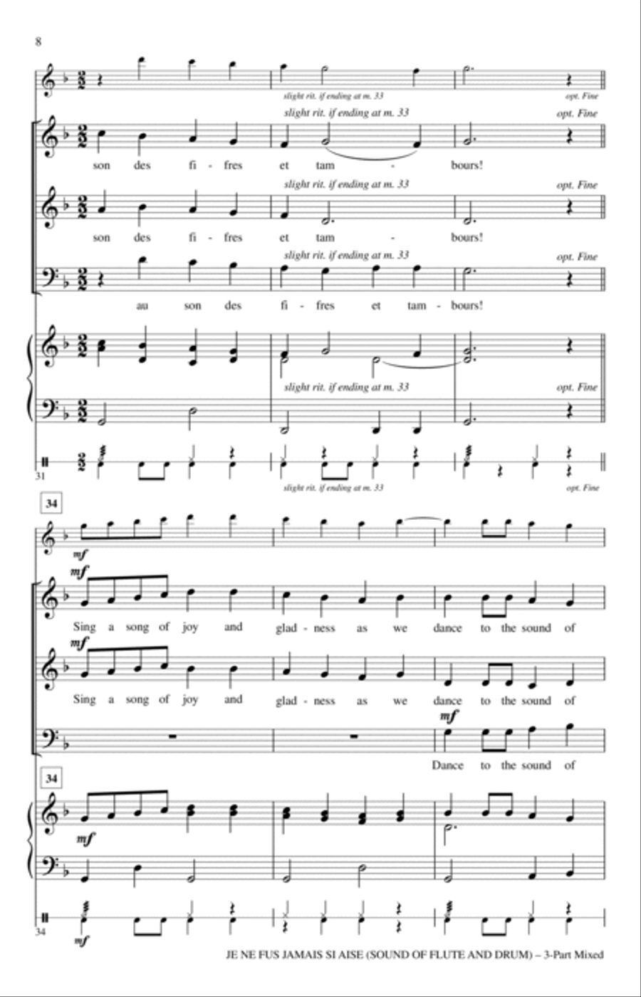 Je Ne Fus Jamais Si Aise 3-Part scores gallery preview page 6