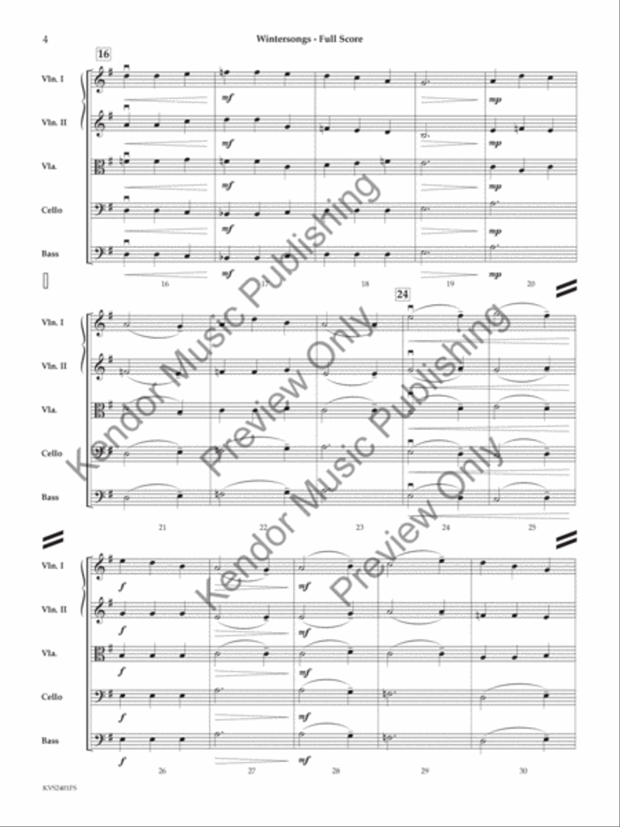 Wintersongs String Orchestra scores gallery preview page 5
