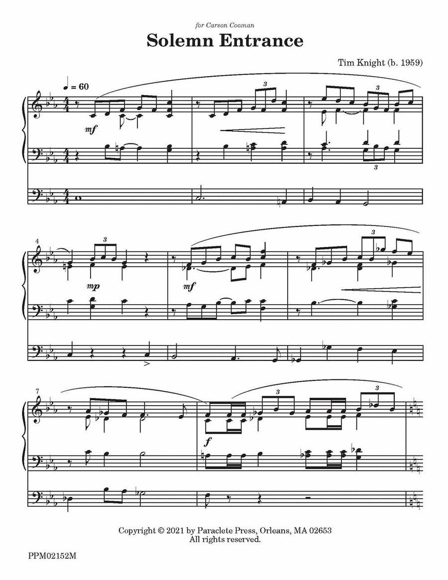 Solemn Entrance Organ scores gallery preview page 1