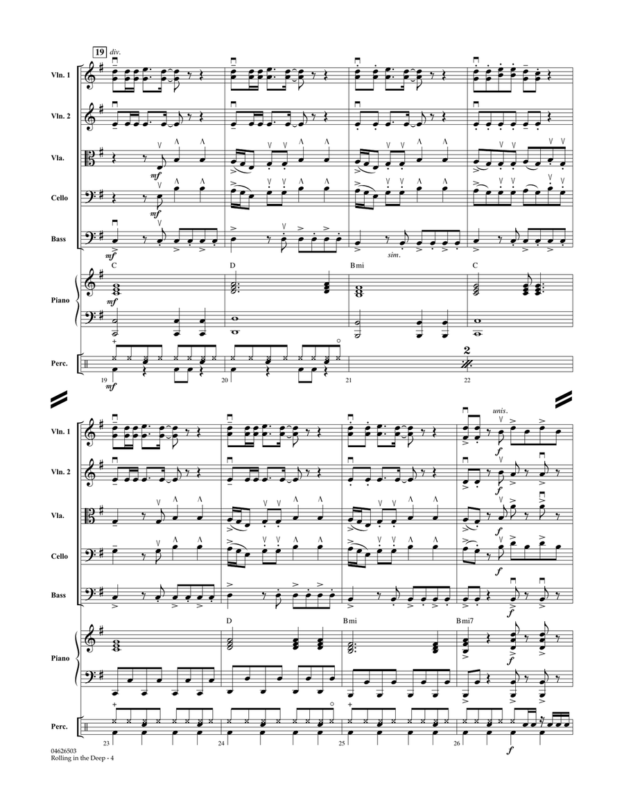 Rolling in the Deep - Full Score Orchestra scores gallery preview page 4