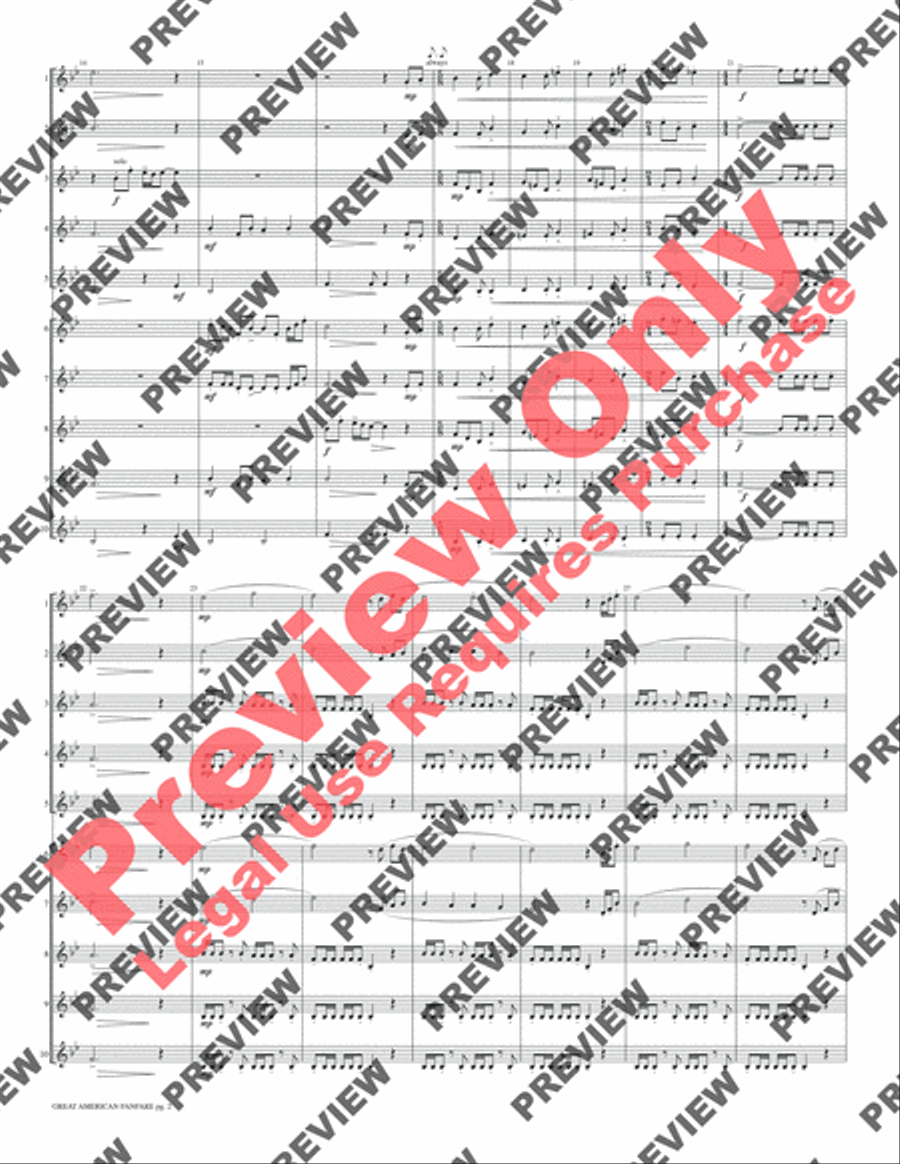 Great American Fanfare Great American Fanfare Small Ensemble scores gallery preview page 4