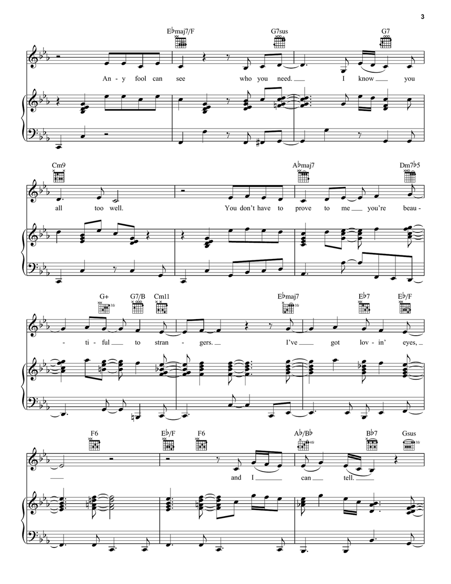 You Belong To Me Piano, Vocal, Guitar scores gallery preview page 3