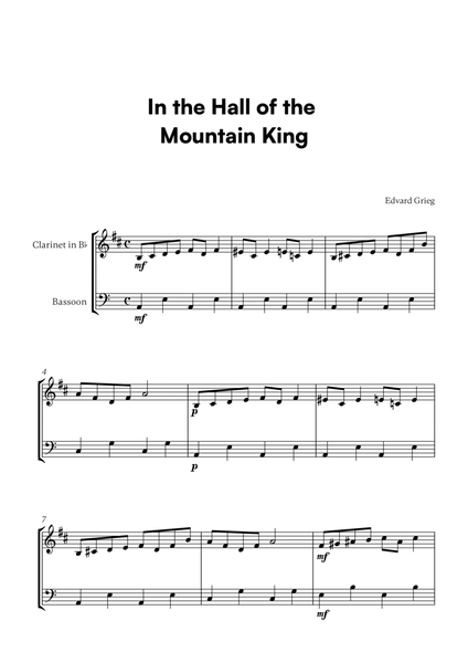 In the Hall of the Mountain King (for Clarinet and Bassoon) image number null