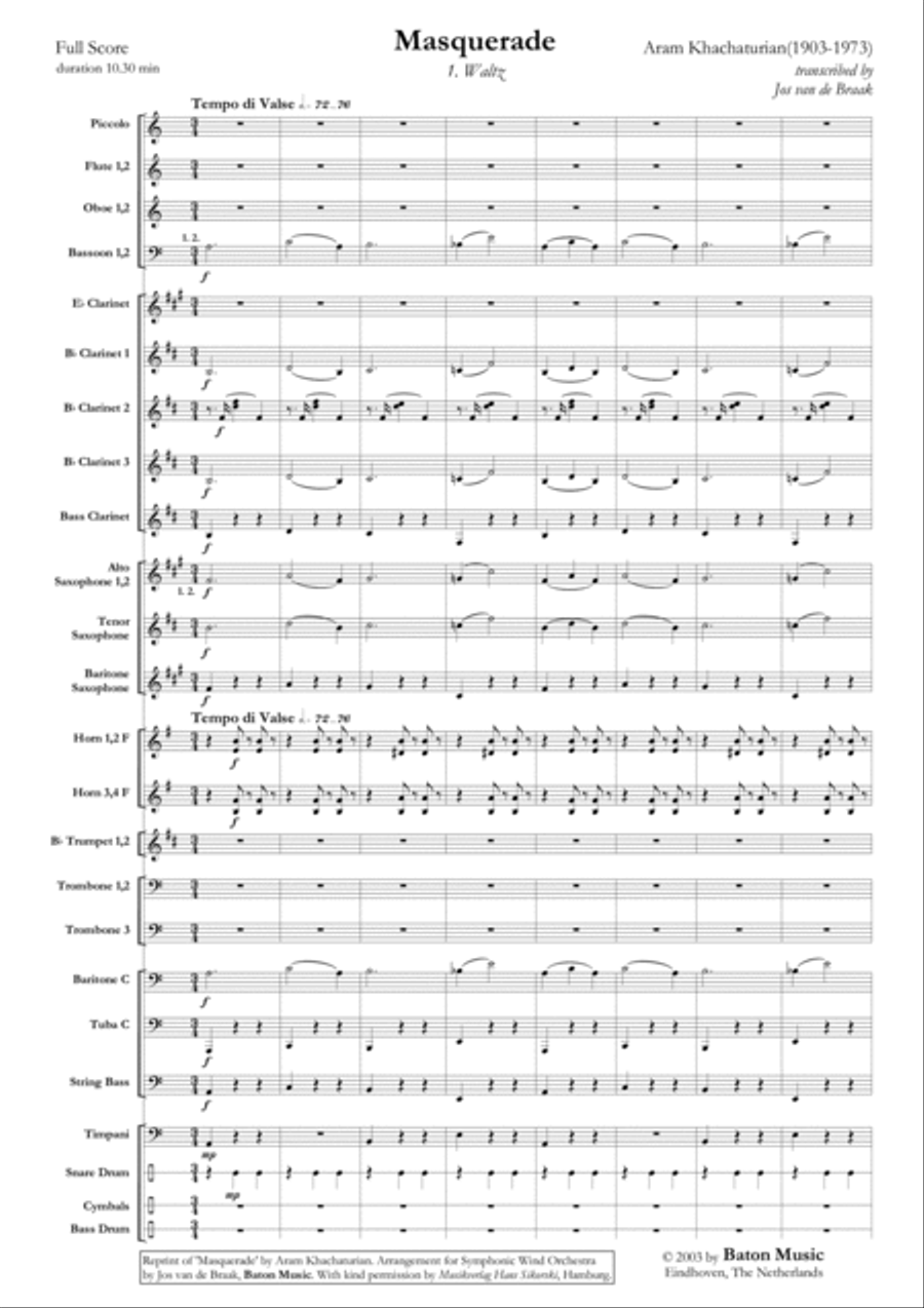 Masquerade Concert Band scores gallery preview page 2