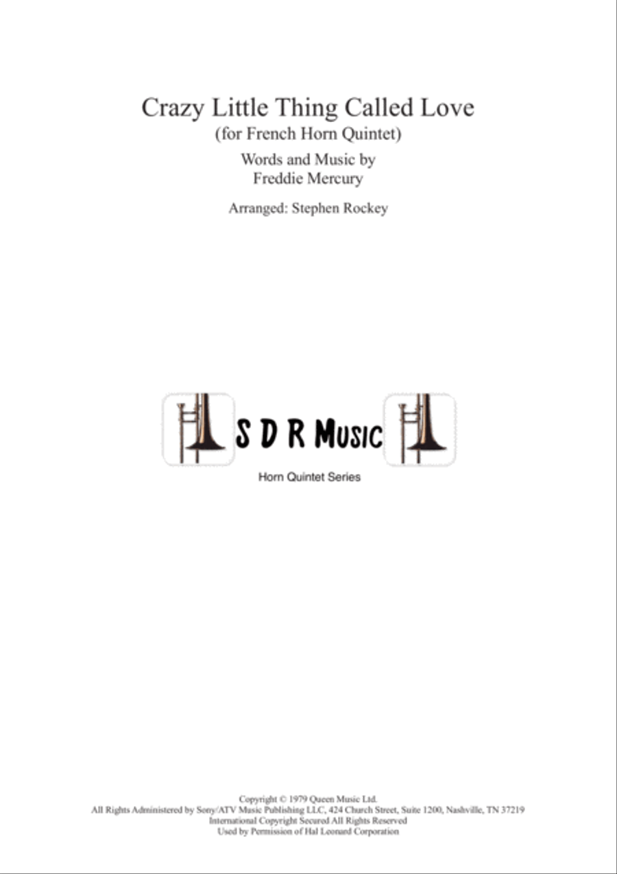 Crazy Little Thing Called Love Brass Ensemble scores gallery preview page 1