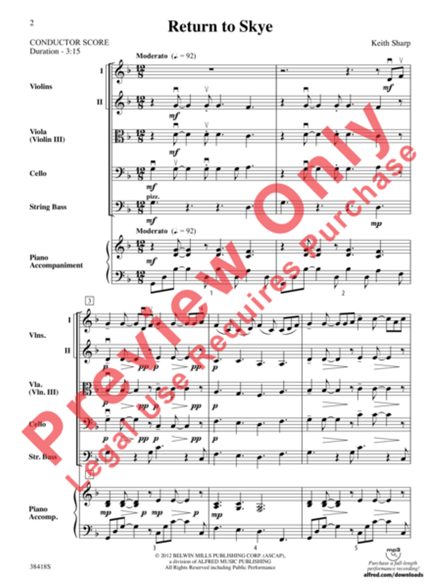 Return to Skye Return to Skye String Orchestra scores gallery preview page 3