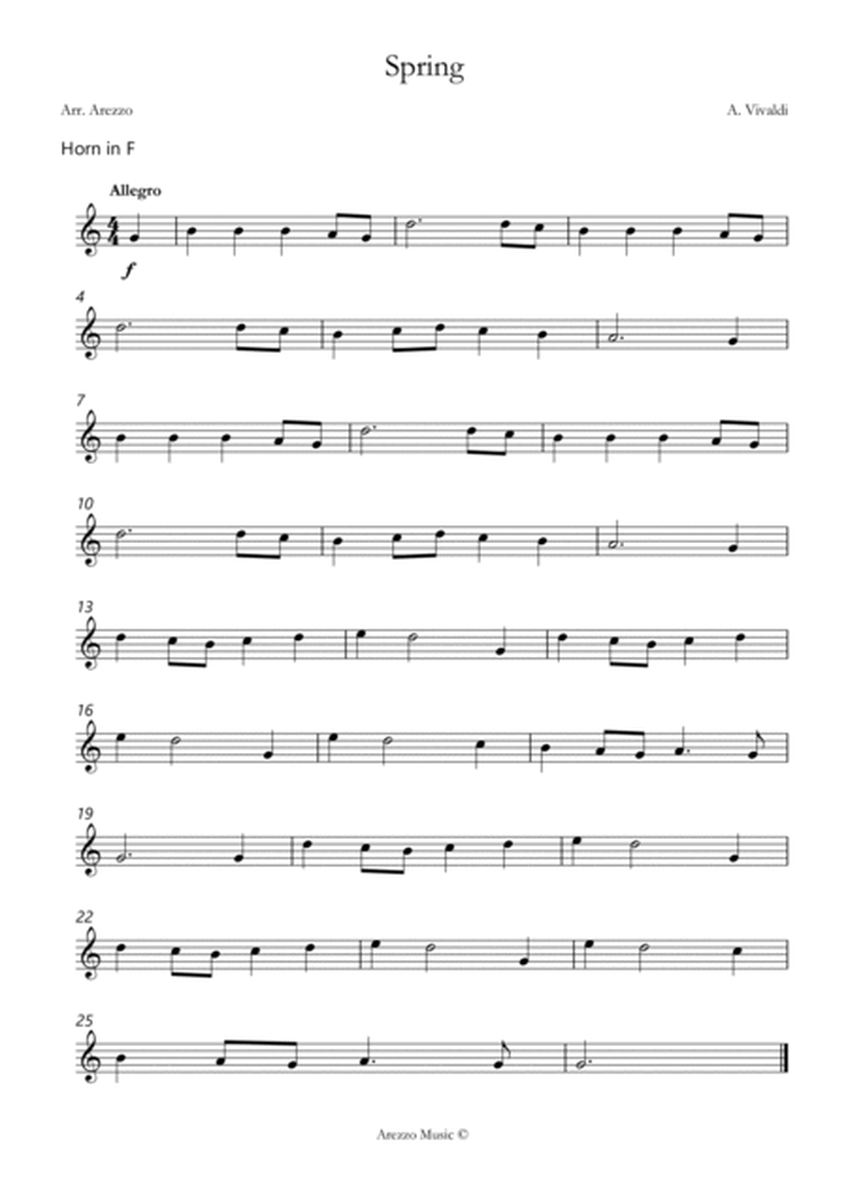 vivaldi spring easy French Horn and Bassoon sheet music image number null