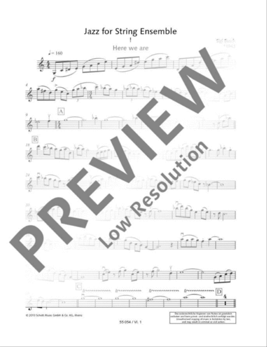 Jazz for String Ensemble Jazz for String Ensemble Violin scores gallery preview page 4