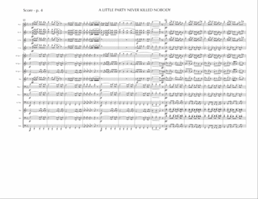 A Little Party Never Killed Nobody (all We Got) Marching Band scores gallery preview page 4
