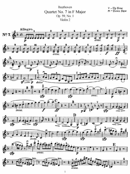 L. v. Beethoven - Quartet No. 7 in F Major Op. 59, No. 1