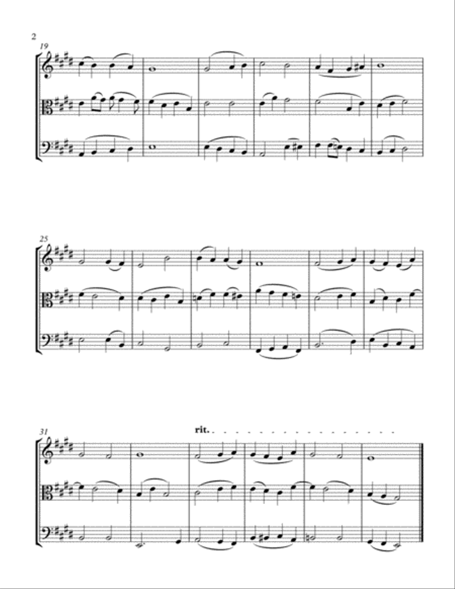 Remembrance Day 'Abide with Me' (String Trio) String Trio scores gallery preview page 2