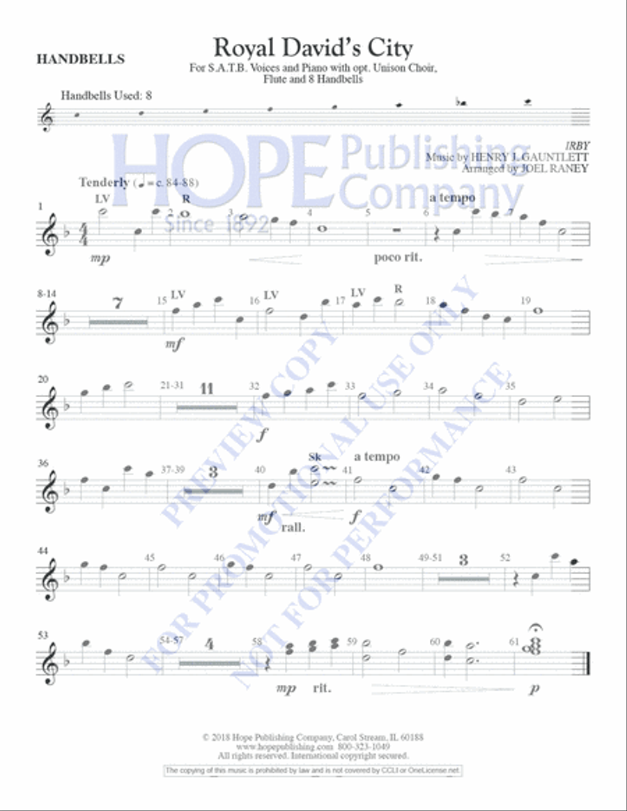 Royal David's City Unison Choir scores gallery preview page 10