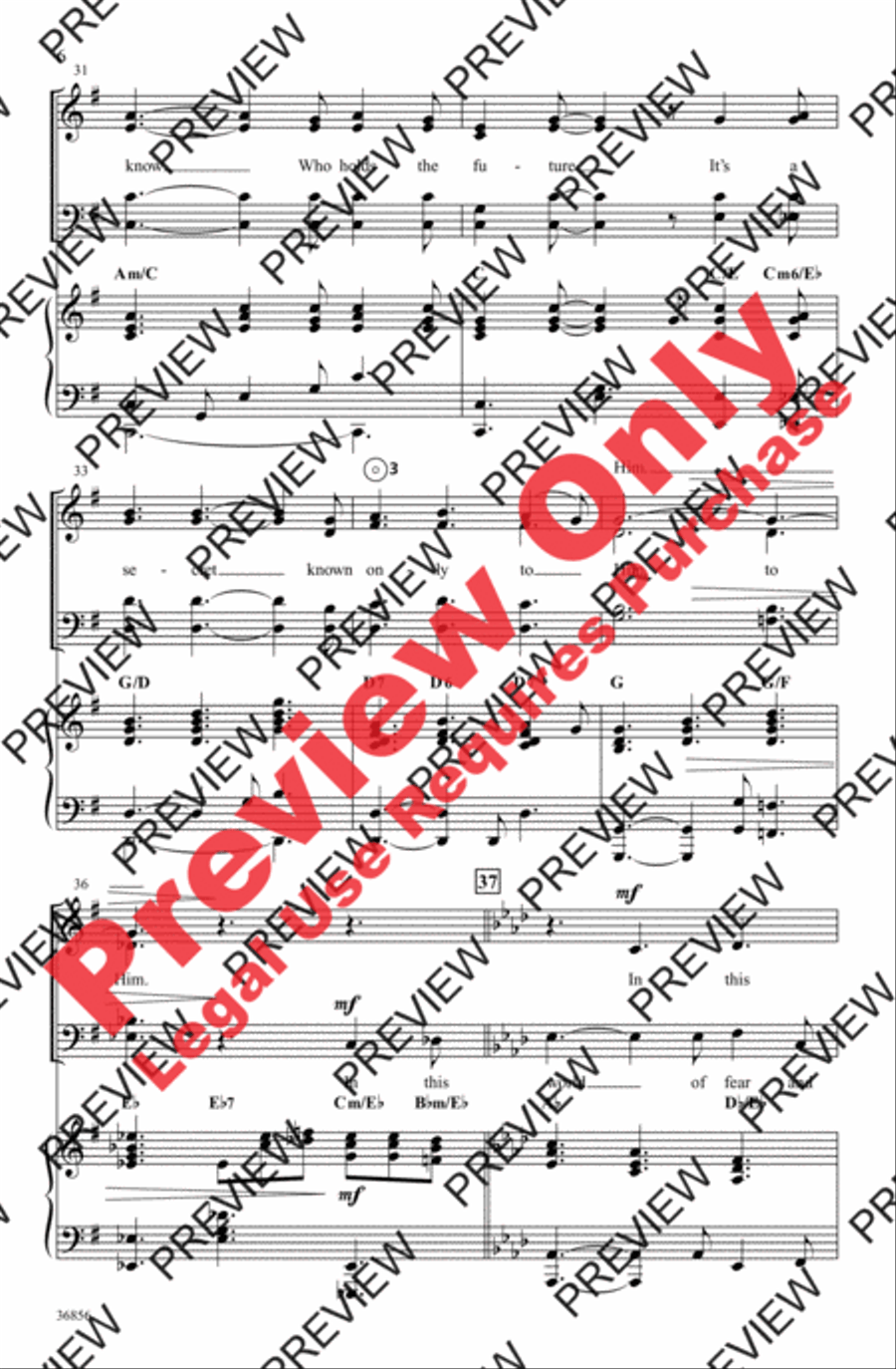 Known Only to Him 4-Part scores gallery preview page 6