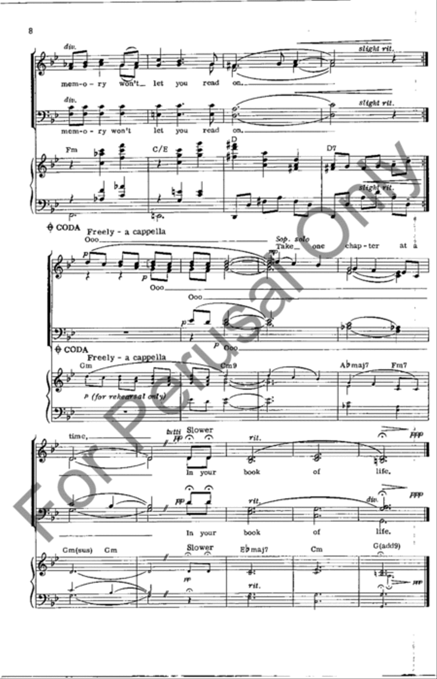 Your Book Of Life Your Book Of Life 4-Part scores gallery preview page 8