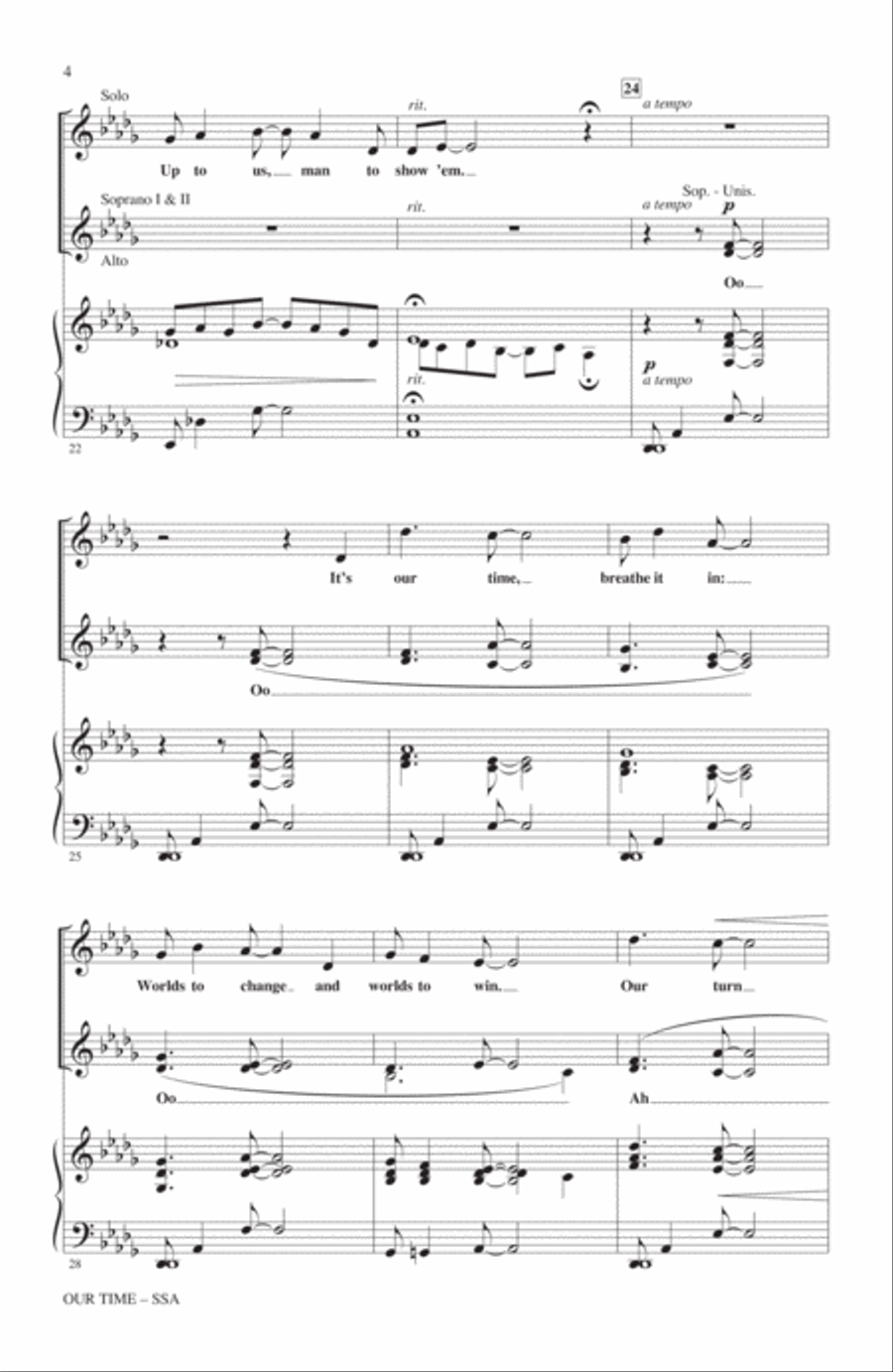 Our Time (from Merrily We Roll Along) (arr. Mac Huff) SSA scores gallery preview page 3